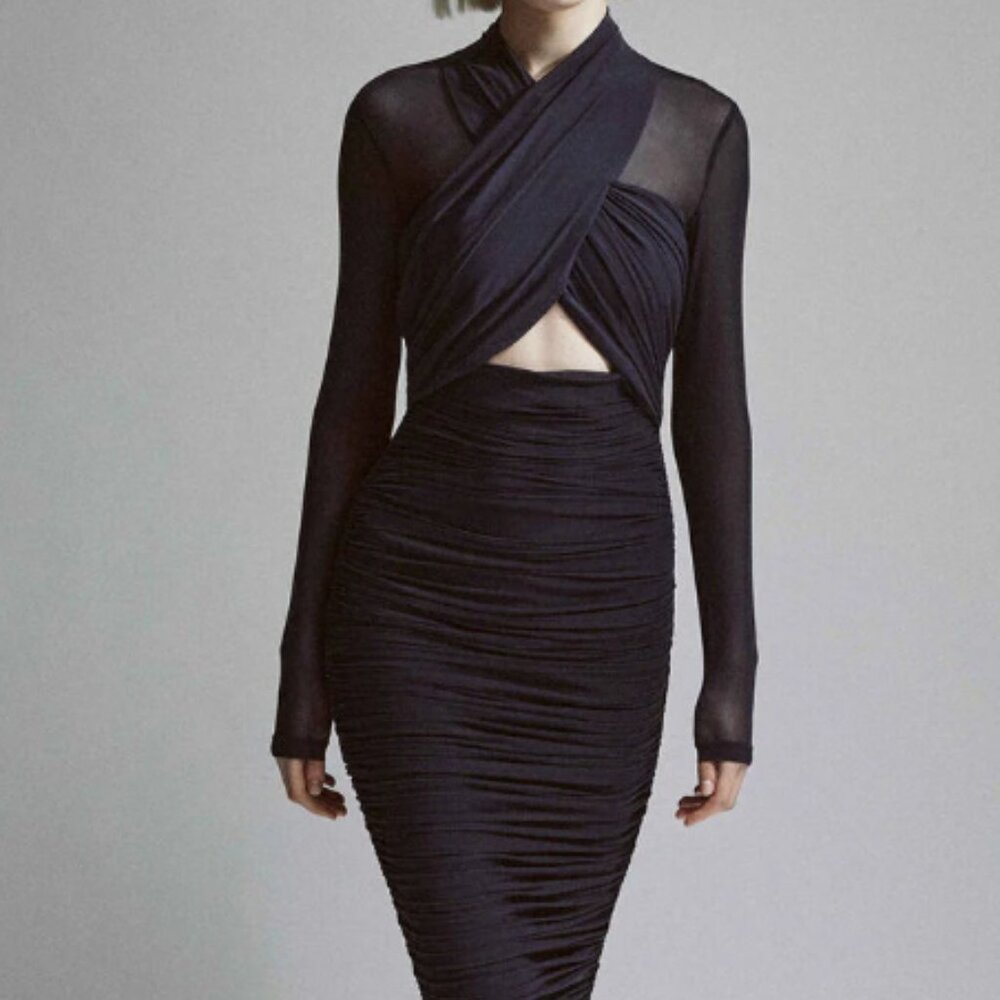 Bardot Aliyah Dress, size Large Color Black